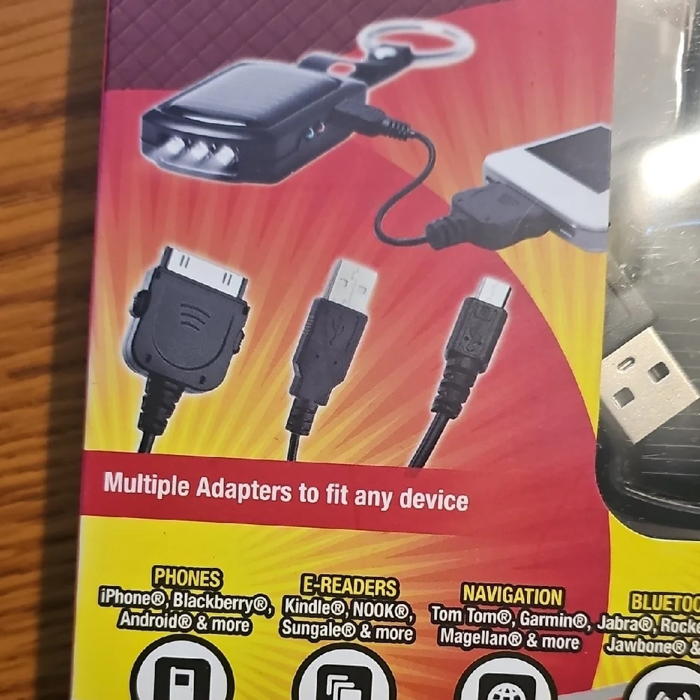 As Seen On TV NWT Bell + Howell Black Solar Charger